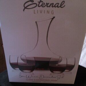 Eternal Living 5 Piece Wine Decanter Set Classic design NEW